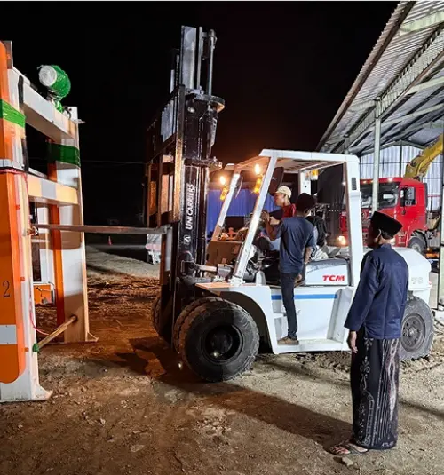Progetto di linea di produzione di blocchi leggeri automatici del cliente del sud-est asiatico Indonesia